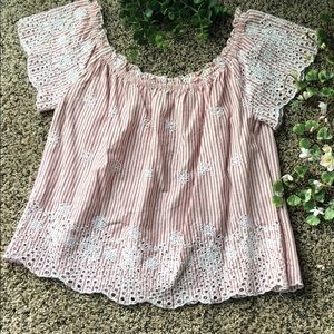 Hollister Eyelet Crop Top, Women’s Size M